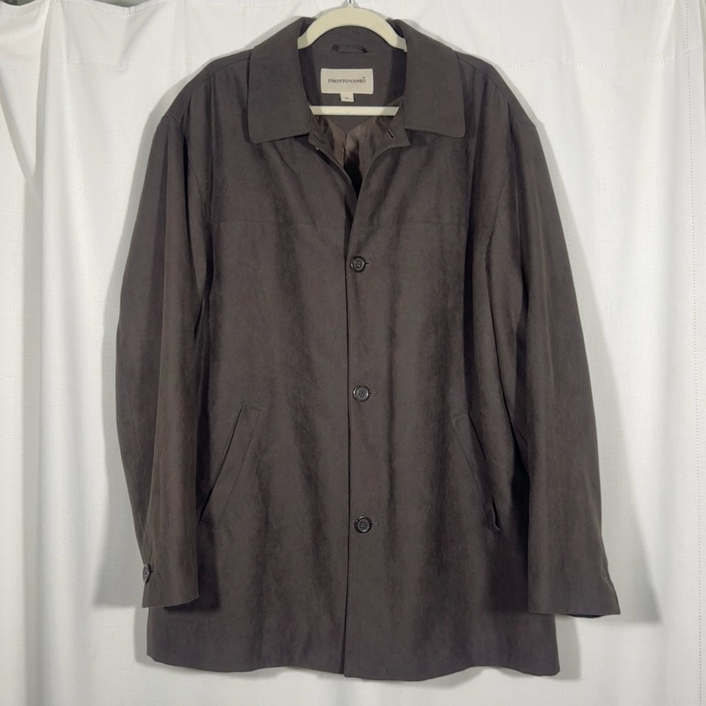 Pronto Uomo Men’s Brown Microsuede Jacket